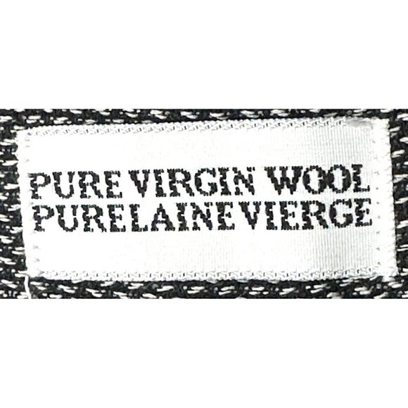 VTG Karolyne Petite Wool Herringbone Wide Leg Dress Pants Women 22 Gray Lined - Picture 9 of 12